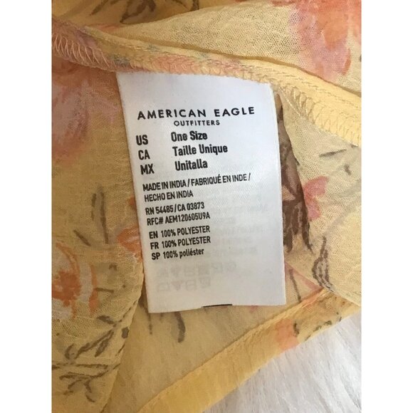 American Eagle Outfitters Kimono Blouse Women's Floral OS Sheer Swim Cover Up - Picture 6 of 6